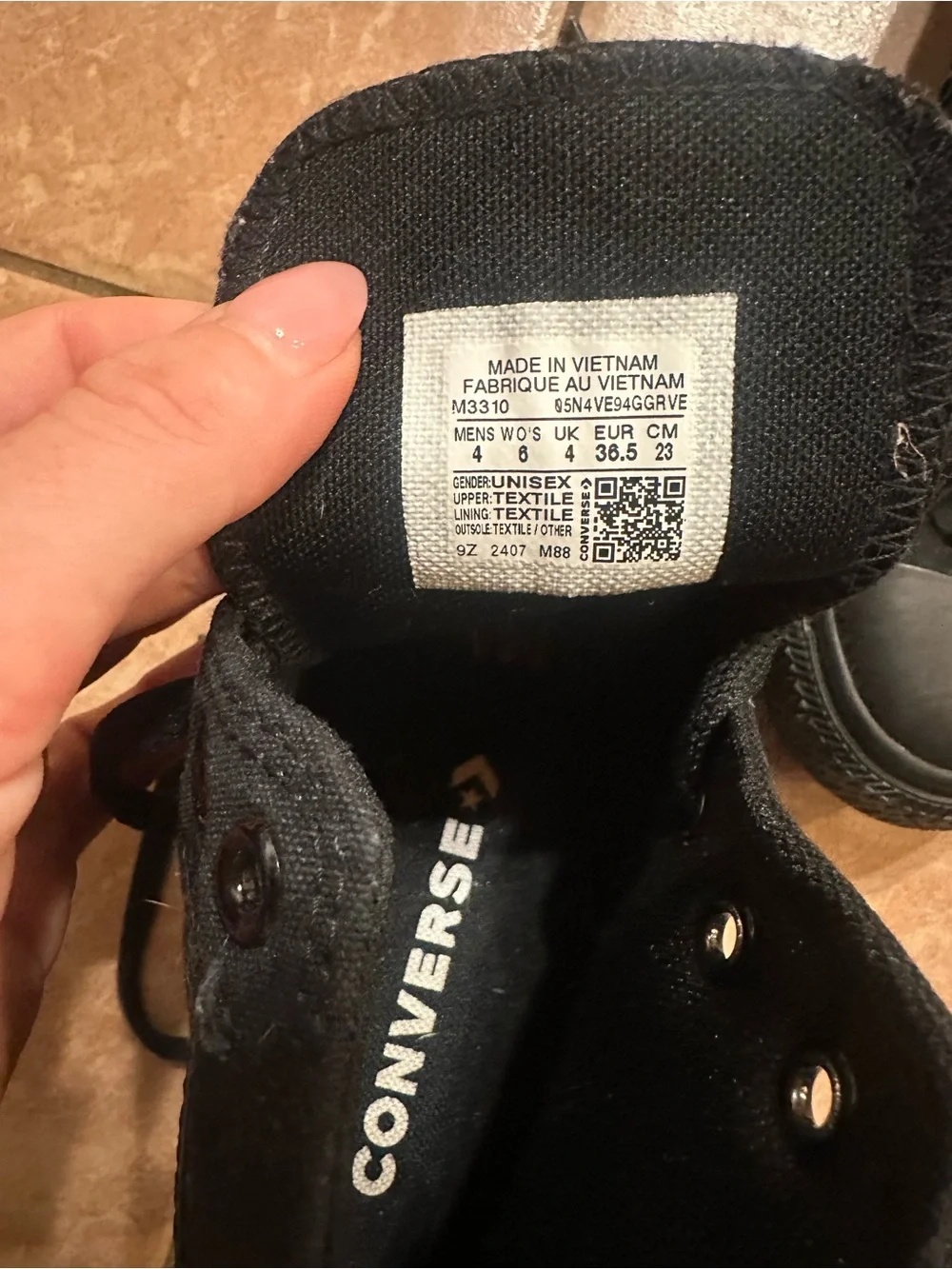 Converse High Top Sneakers in Black - Picture 3 of 3